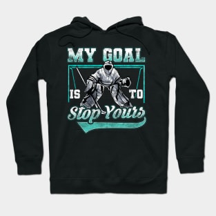 Funny Hockey Defender Denying Goals Hoodie